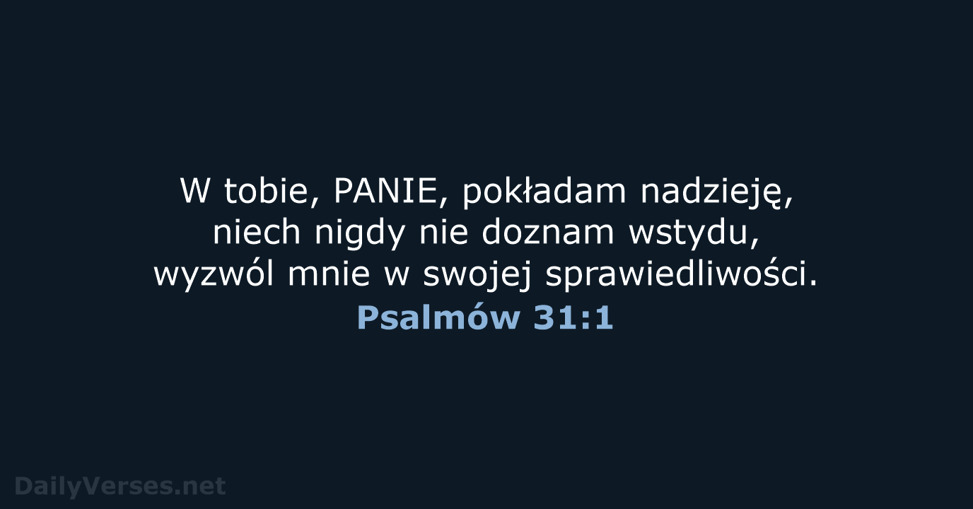 Psalmów 31:1 - UBG