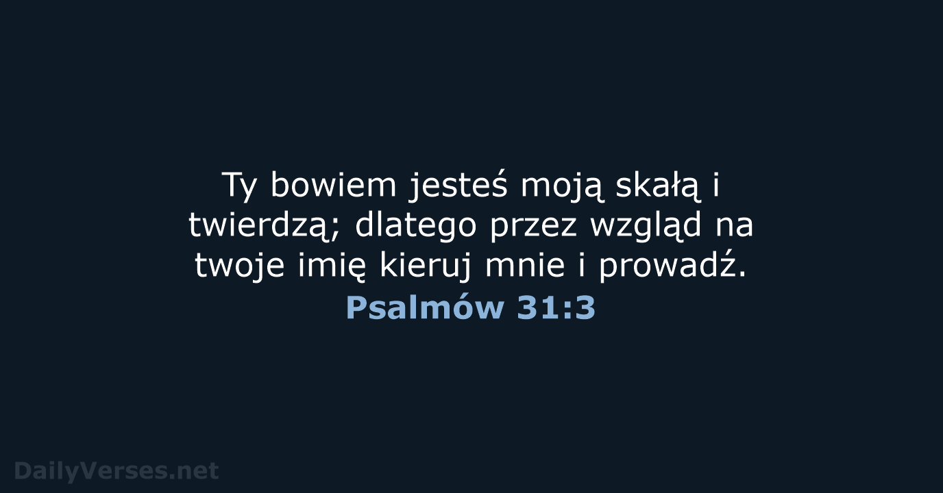 Psalmów 31:3 - UBG