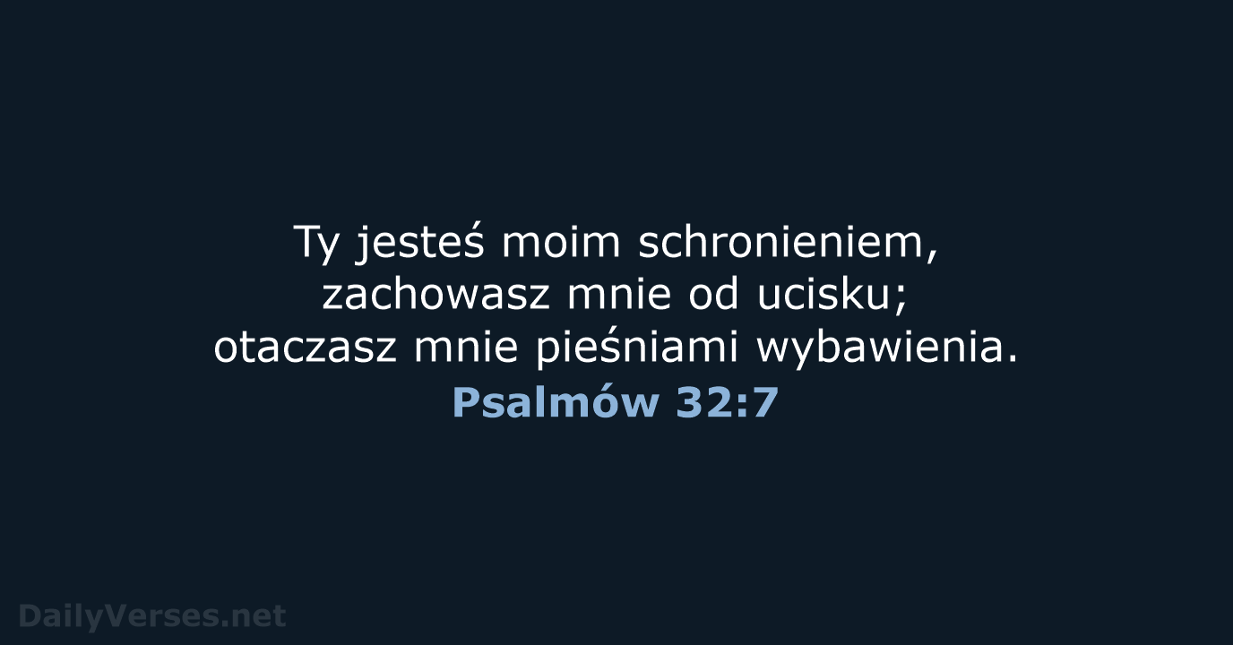 Psalmów 32:7 - UBG
