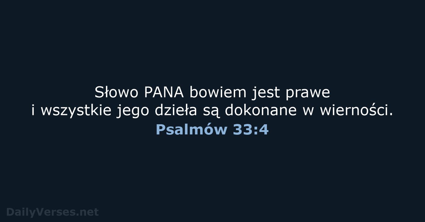 Psalmów 33:4 - UBG
