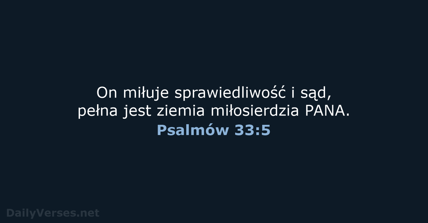 Psalmów 33:5 - UBG