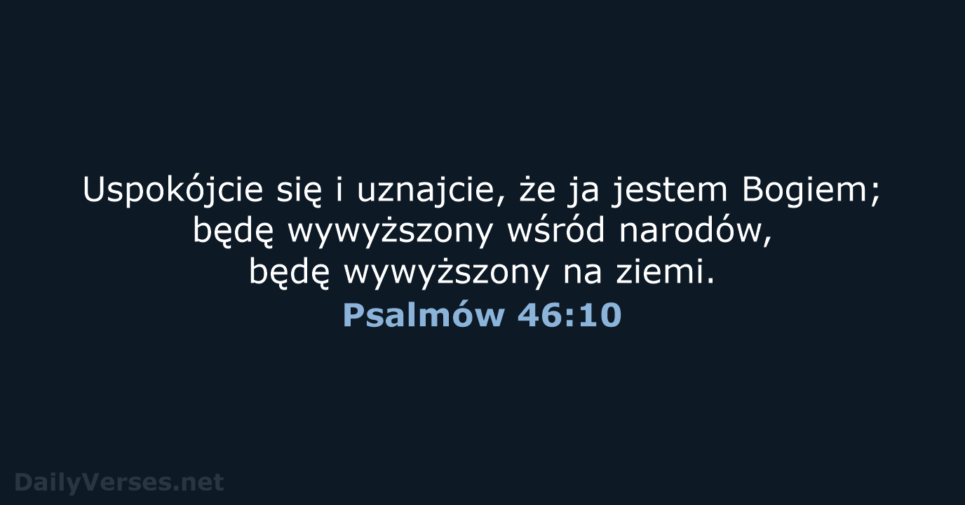 Psalmów 46:10 - UBG