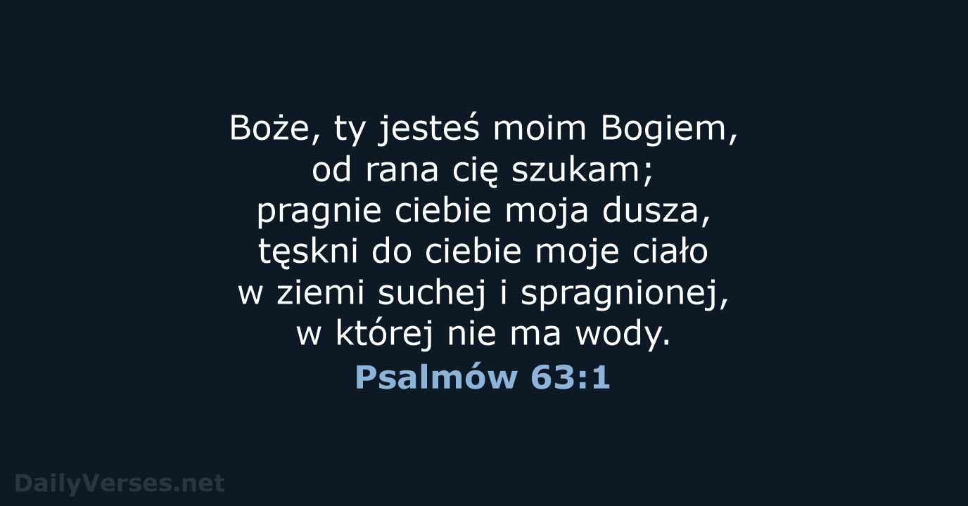 Psalmów 63:1 - UBG