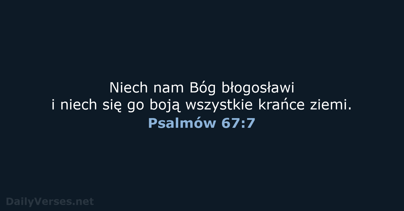 Psalmów 67:7 - UBG
