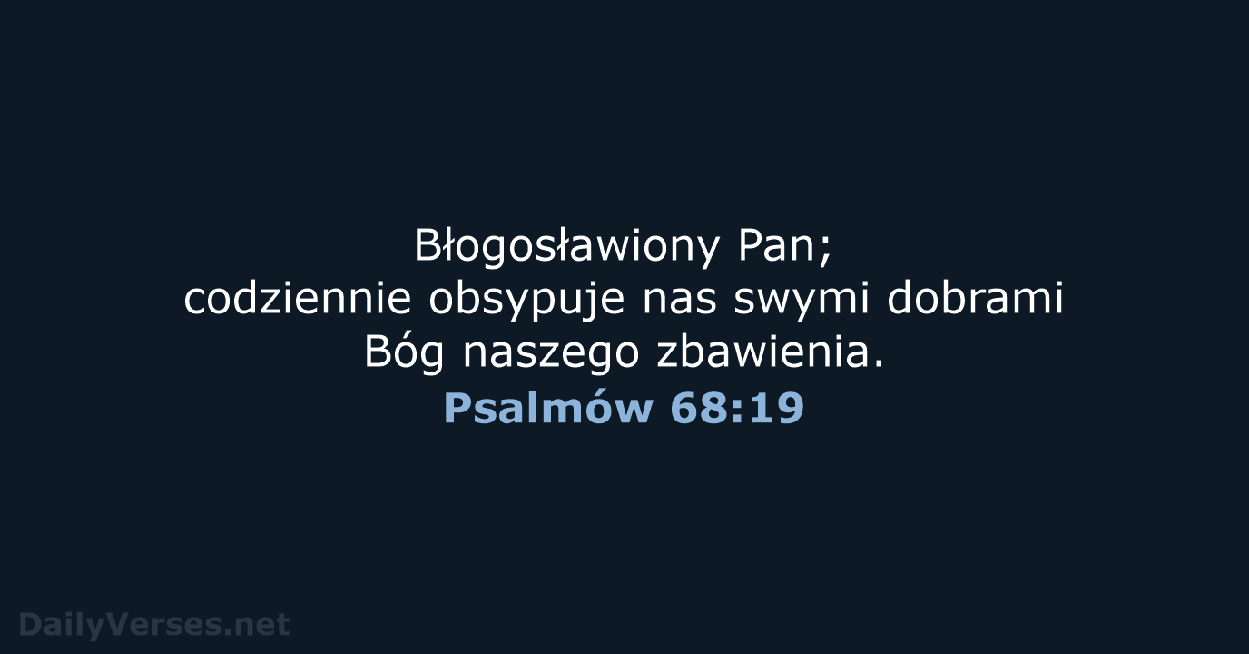 Psalmów 68:19 - UBG