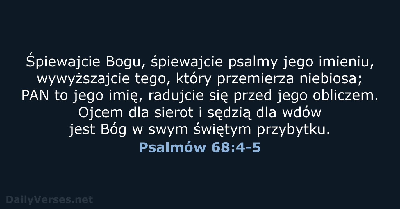 Psalmów 68:4-5 - UBG