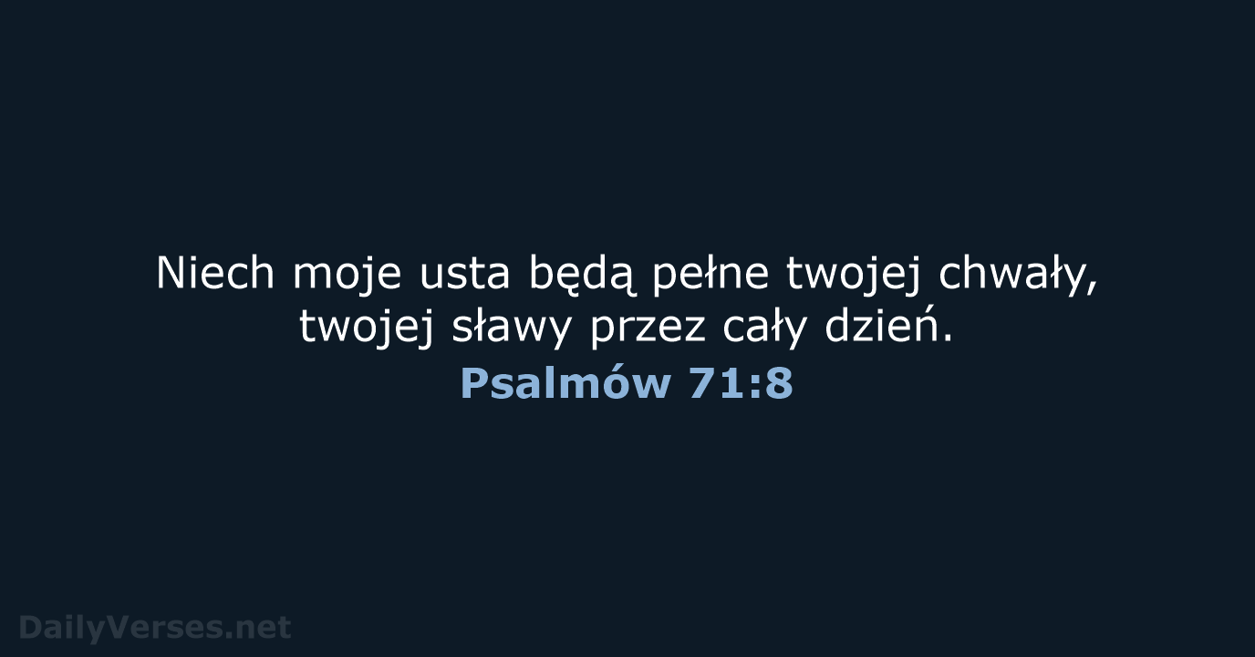 Psalmów 71:8 - UBG