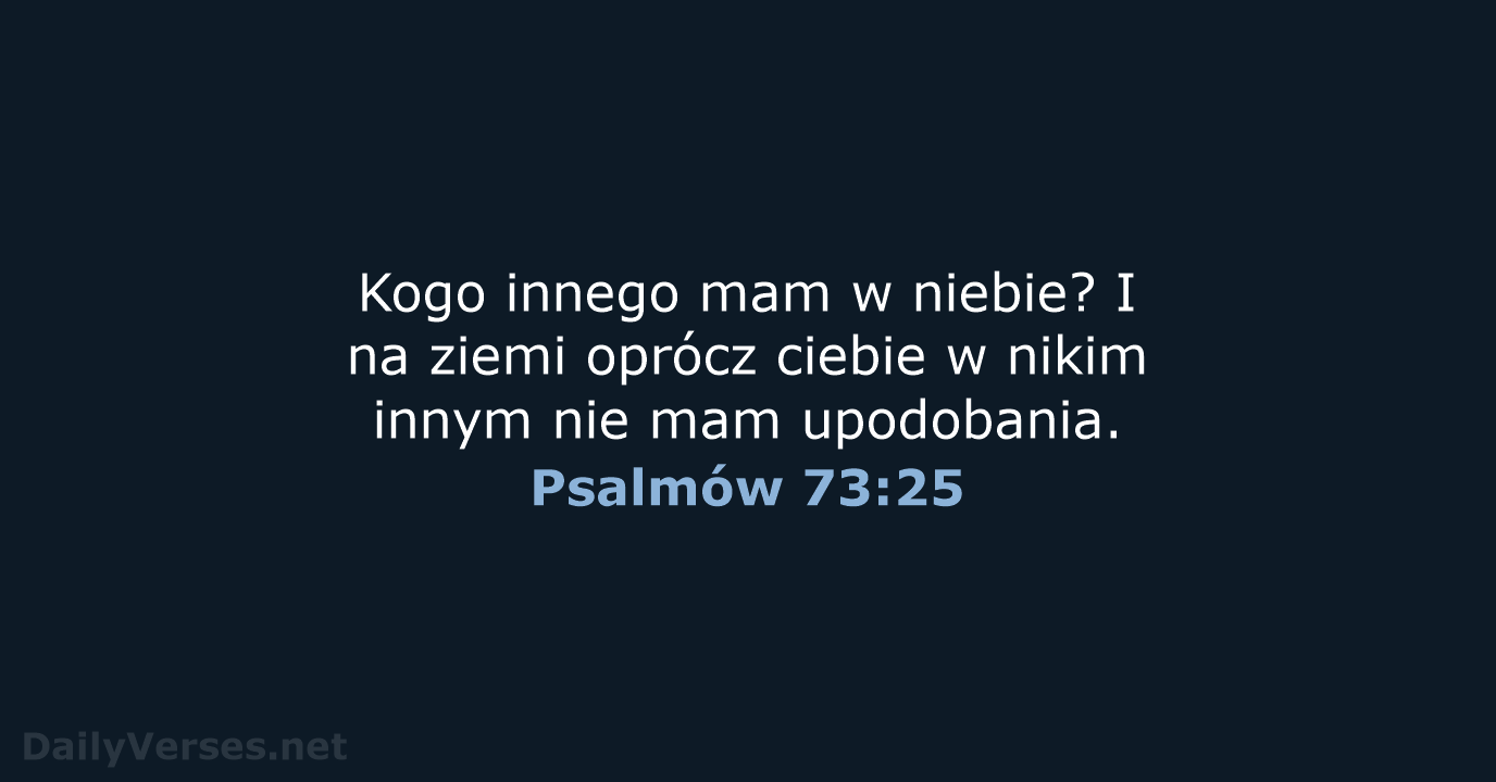 Psalmów 73:25 - UBG