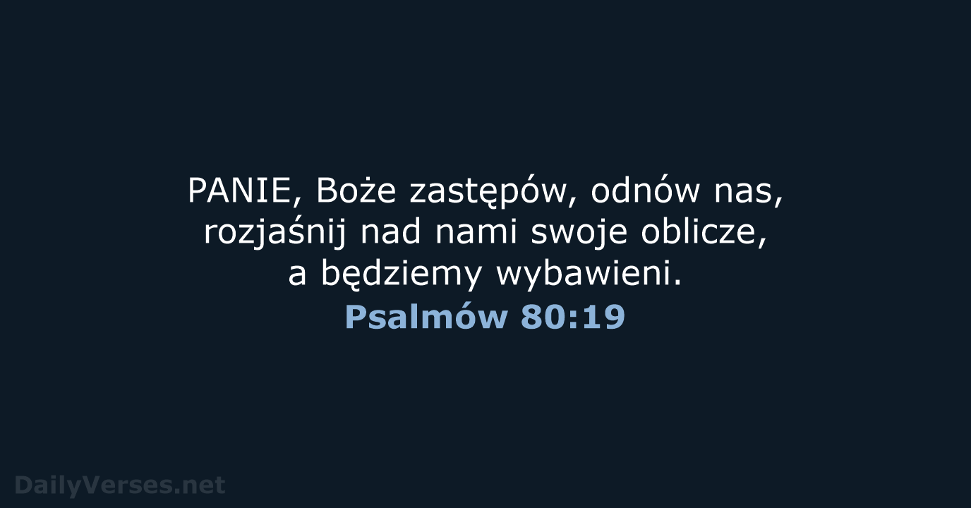 Psalmów 80:19 - UBG