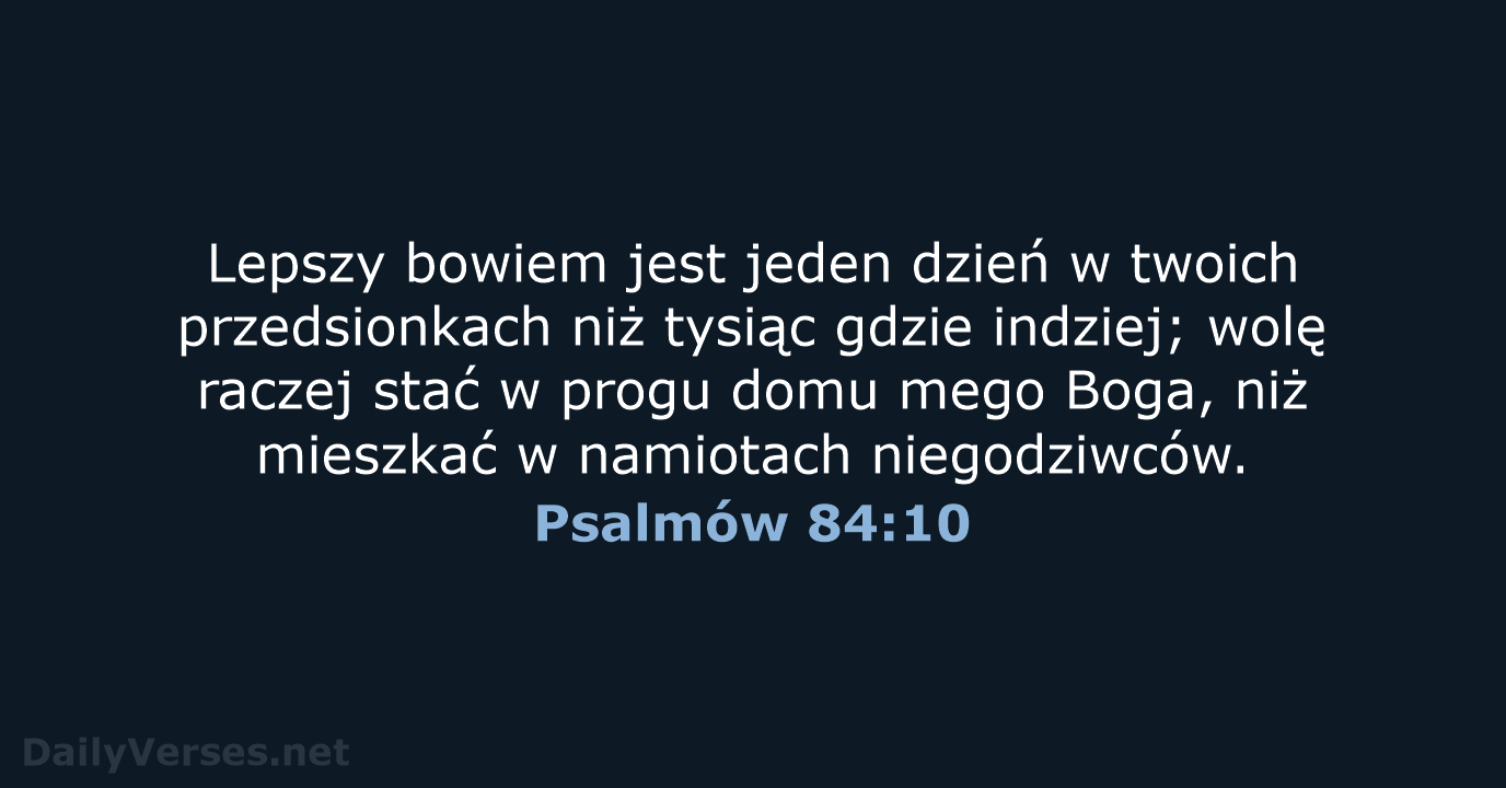 Psalmów 84:10 - UBG