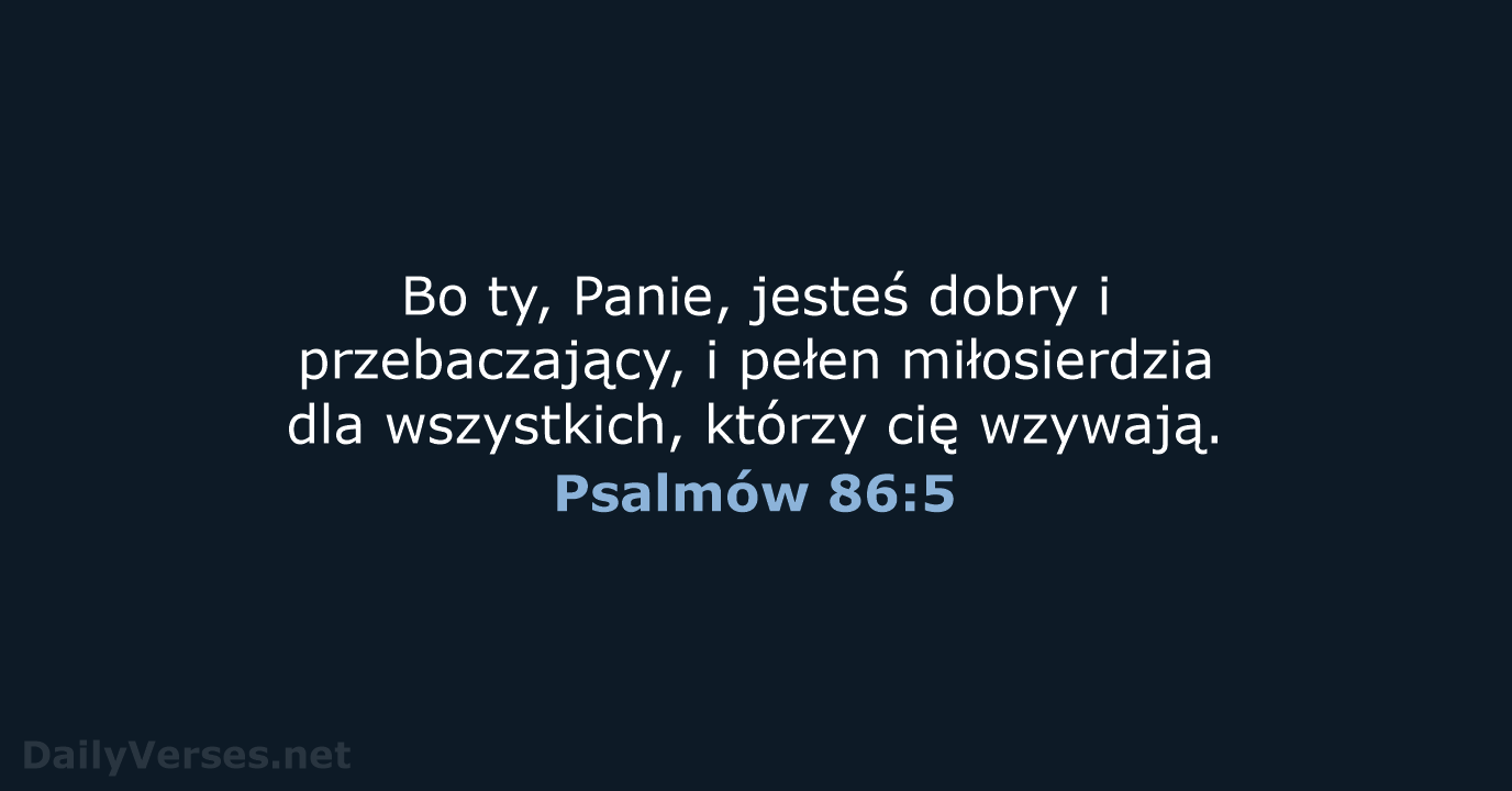 Psalmów 86:5 - UBG