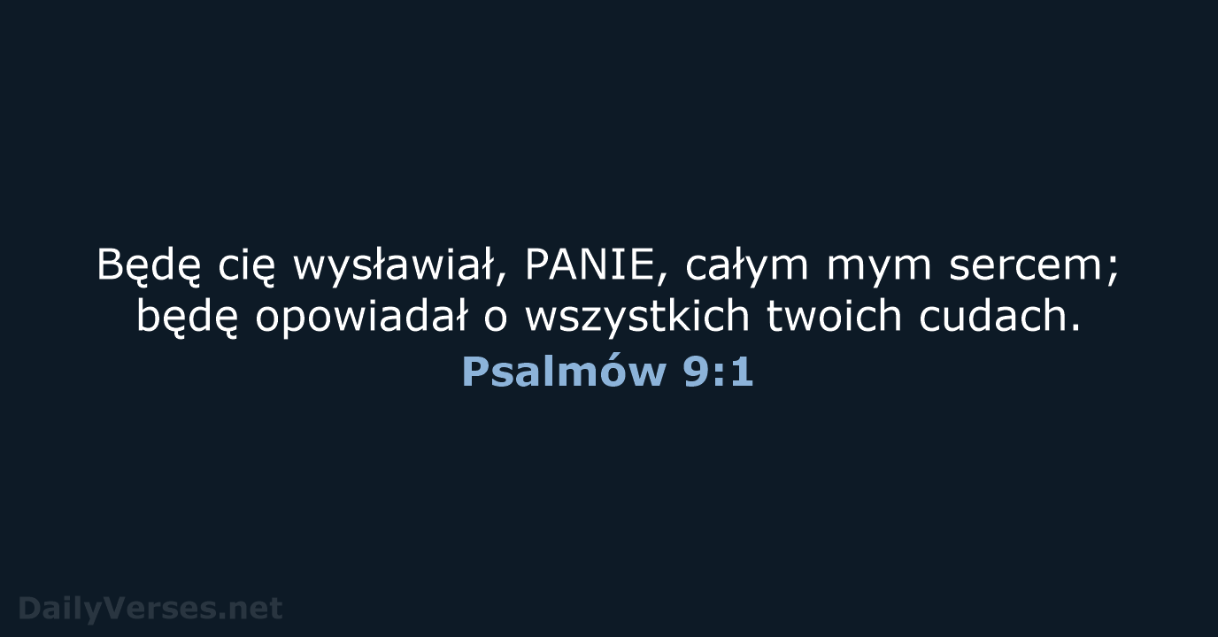 Psalmów 9:1 - UBG