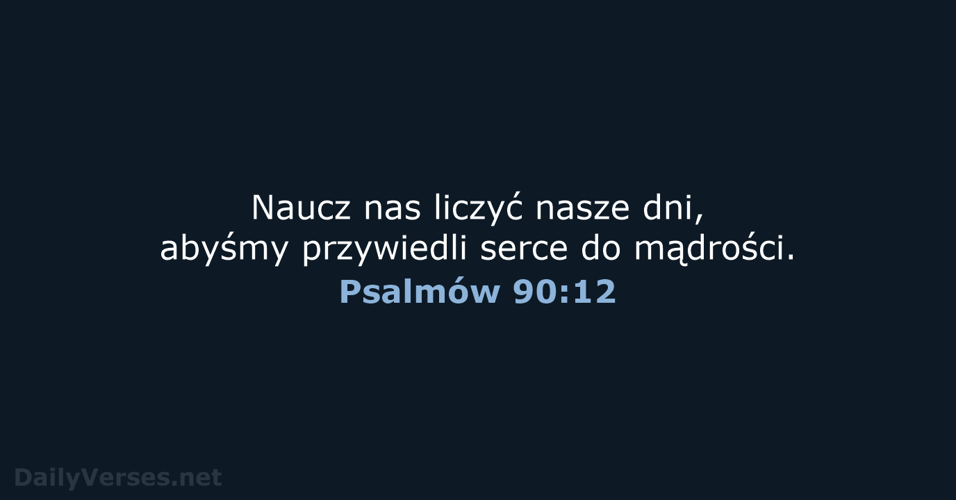 Psalmów 90:12 - UBG