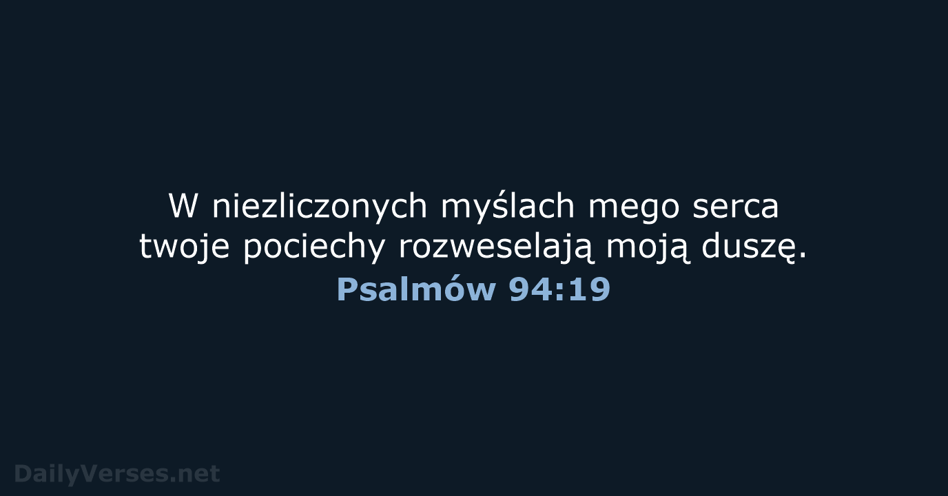 Psalmów 94:19 - UBG