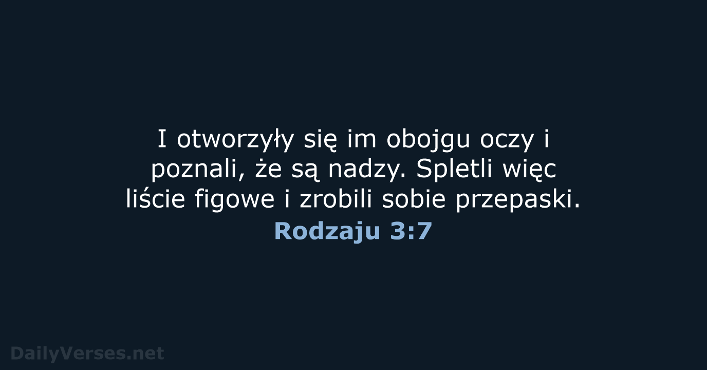 Rodzaju 3:7 - UBG