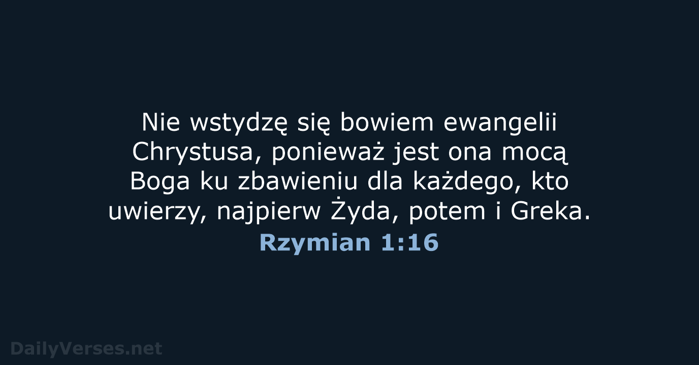 Rzymian 1:16 - UBG