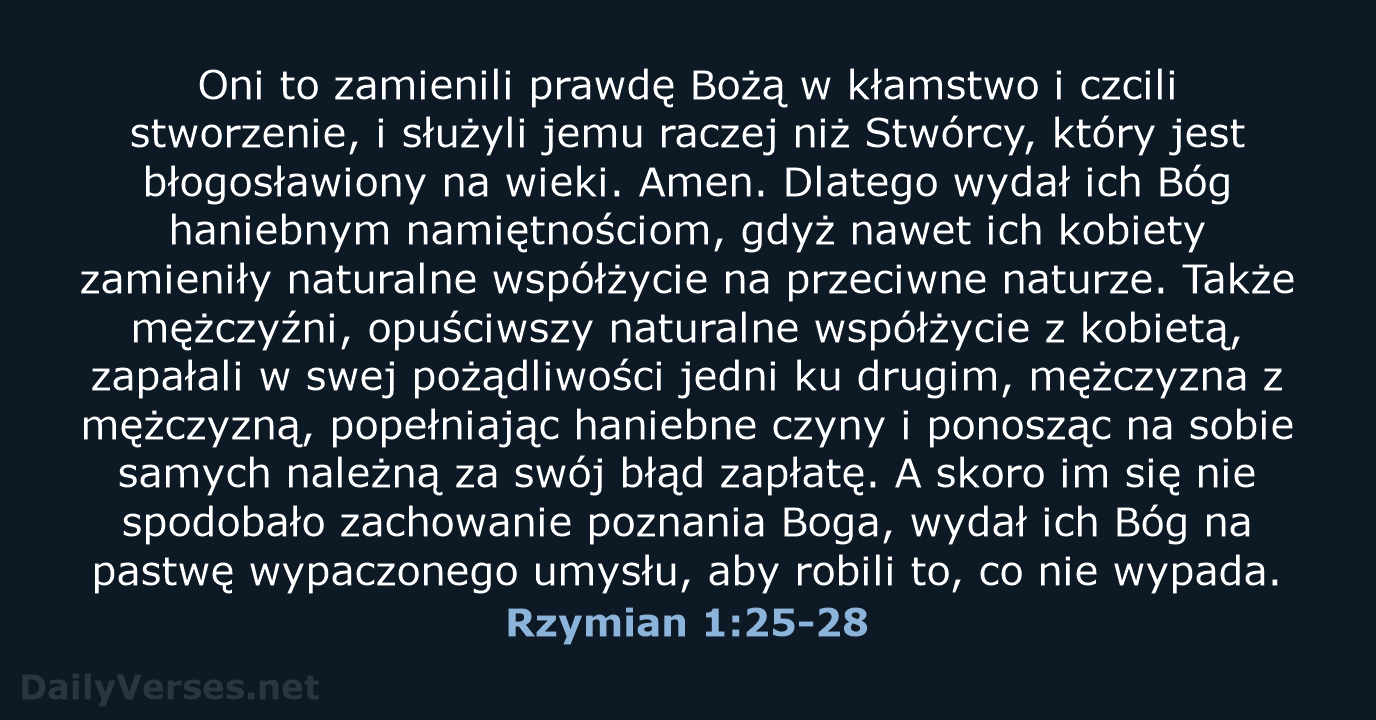 Rzymian 1:25-28 - UBG