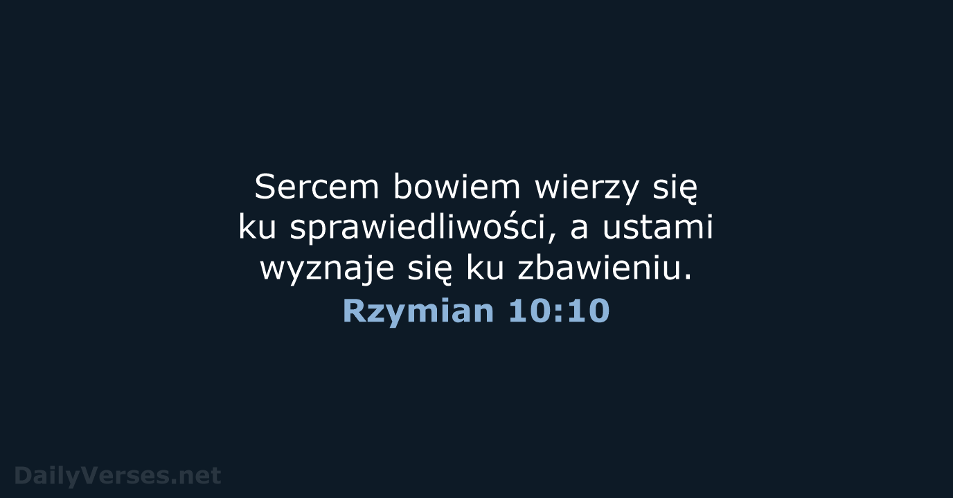 Rzymian 10:10 - UBG