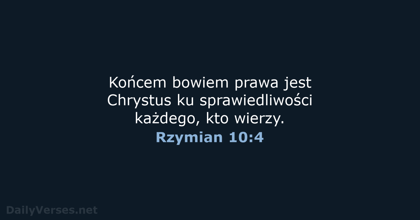 Rzymian 10:4 - UBG