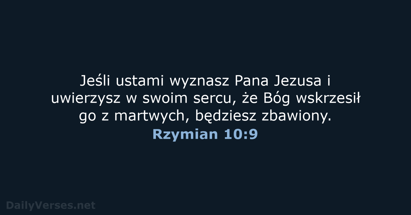 Rzymian 10:9 - UBG