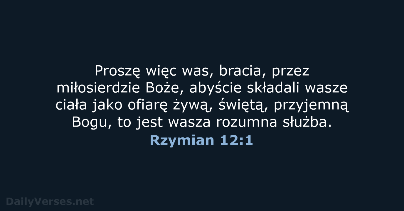 Rzymian 12:1 - UBG