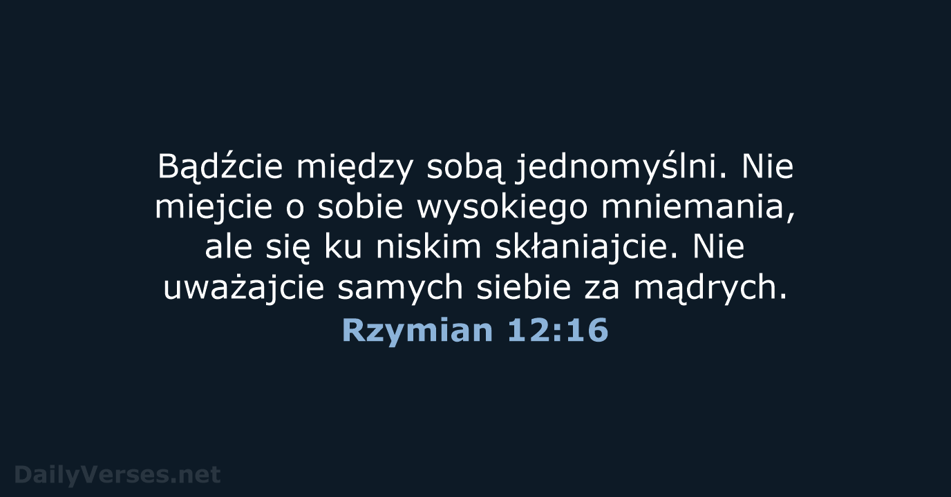 Rzymian 12:16 - UBG