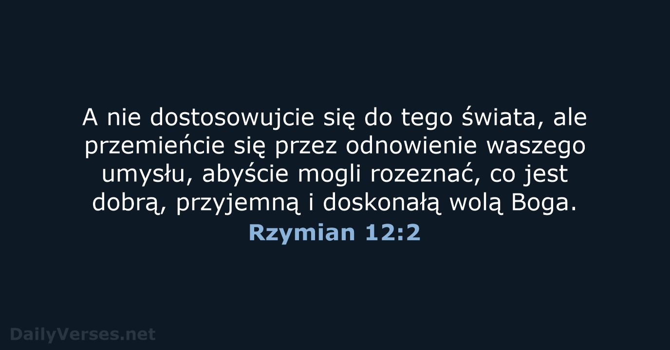 Rzymian 12:2 - UBG