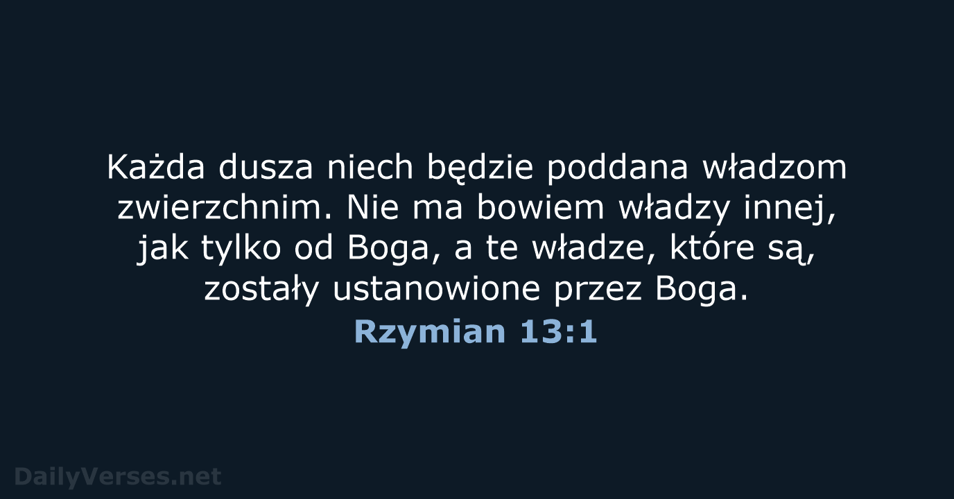 Rzymian 13:1 - UBG