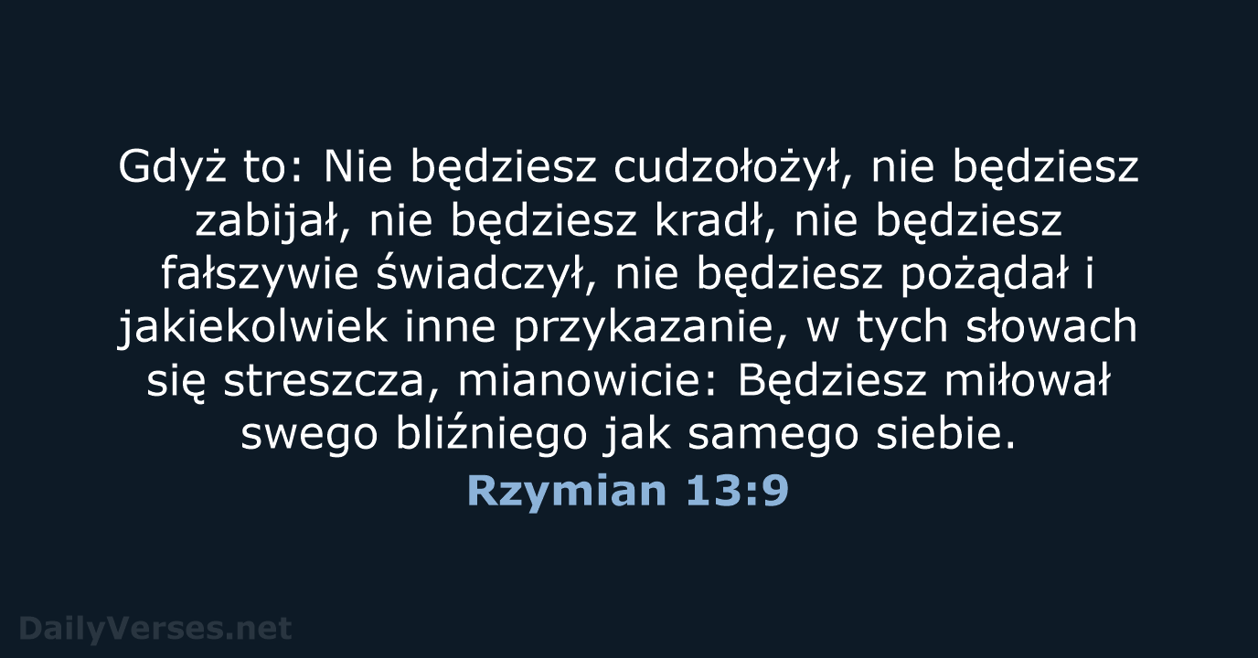 Rzymian 13:9 - UBG