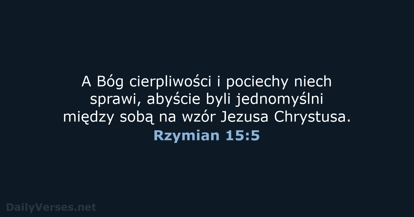 Rzymian 15:5 - UBG