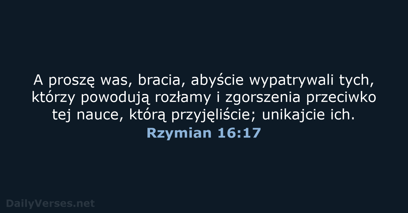Rzymian 16:17 - UBG