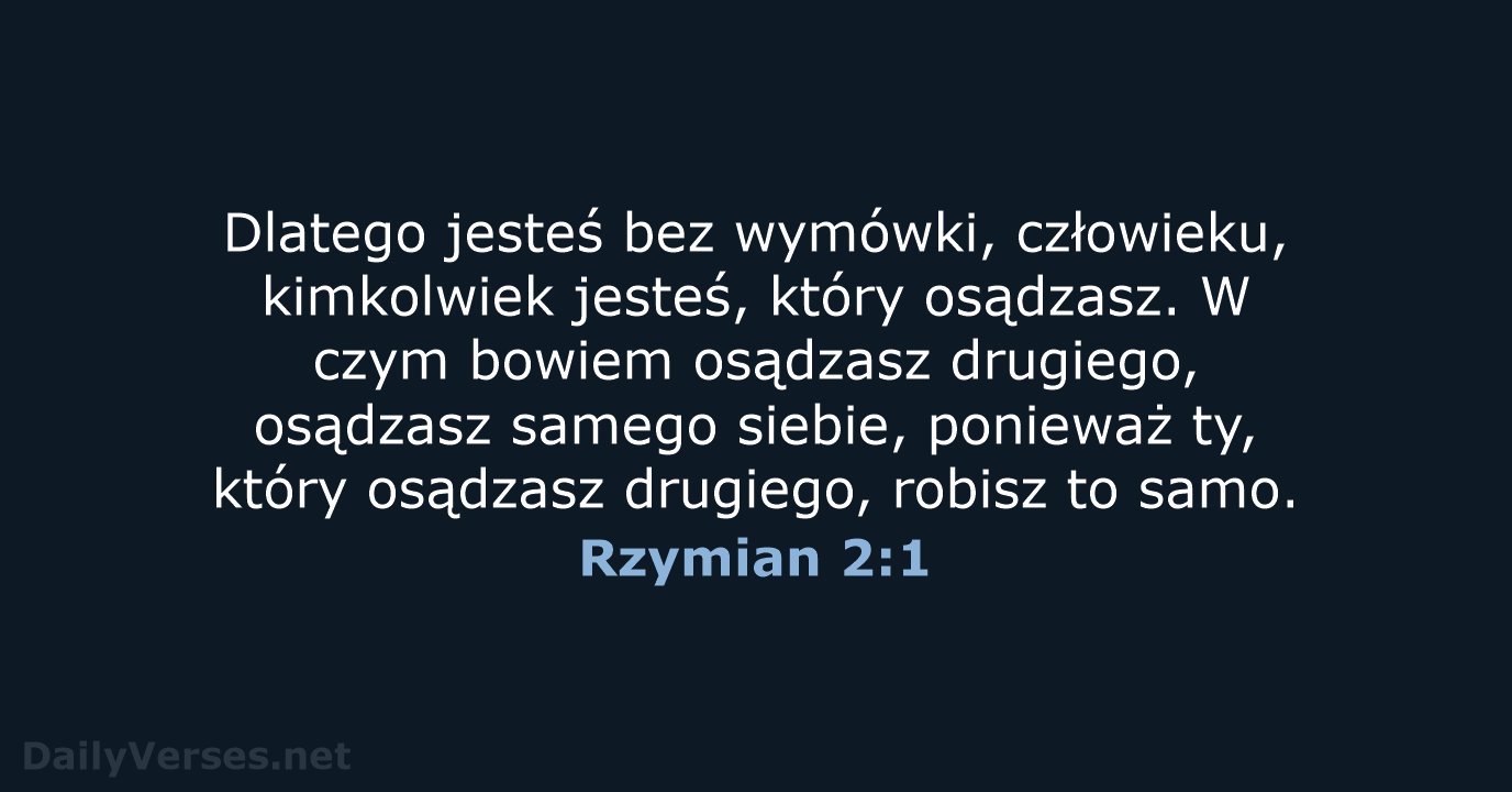 Rzymian 2:1 - UBG