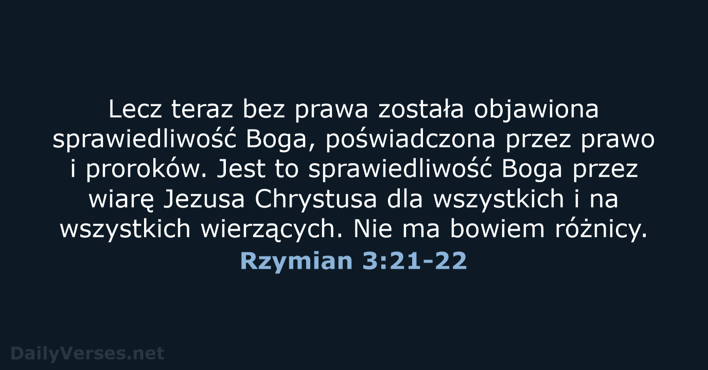 Rzymian 3:21-22 - UBG