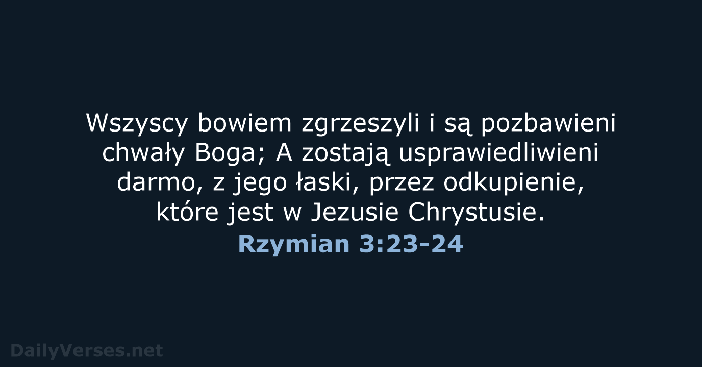 Rzymian 3:23-24 - UBG