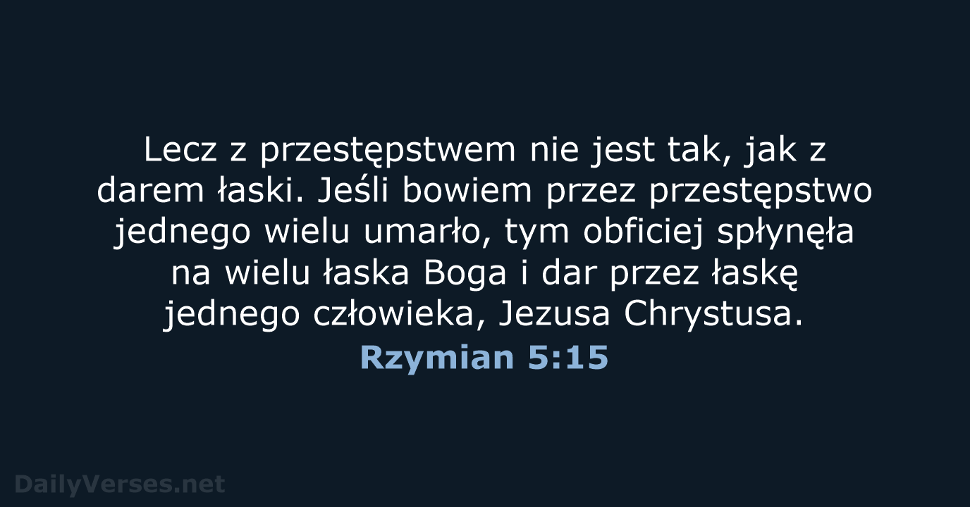 Rzymian 5:15 - UBG