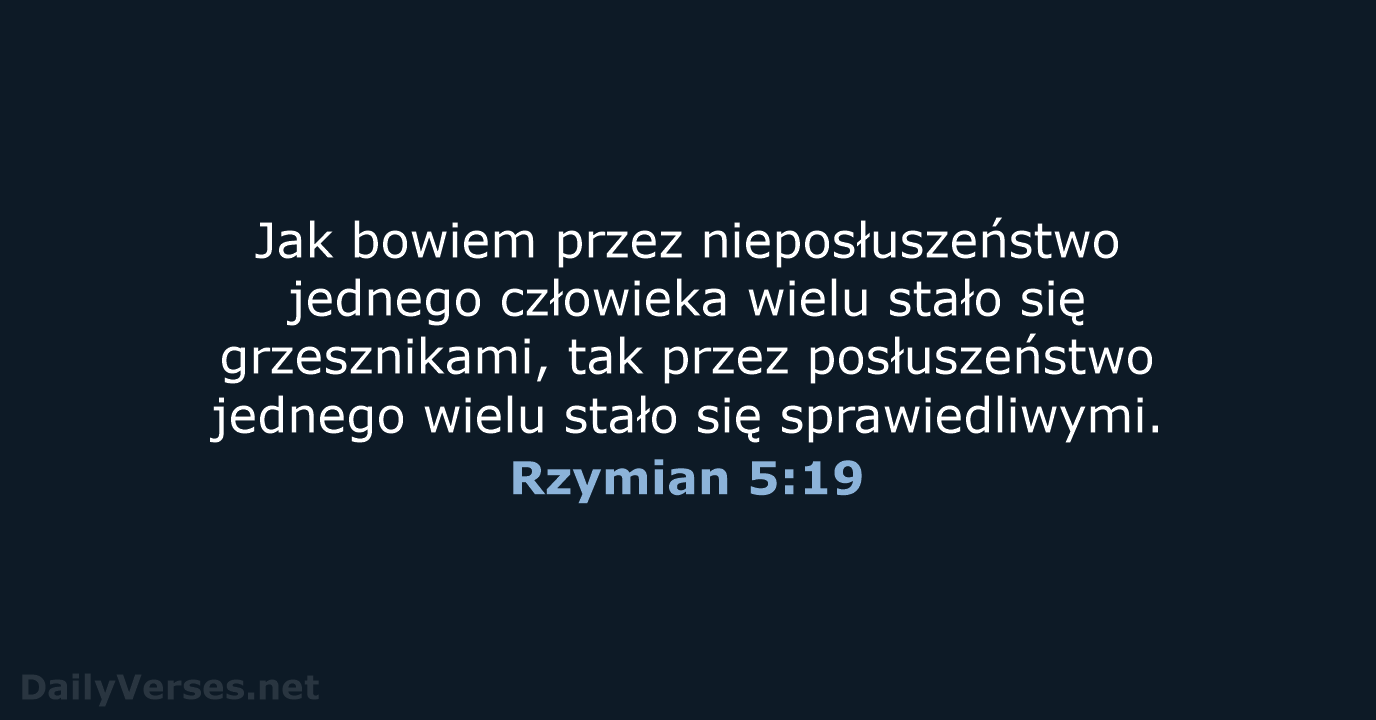 Rzymian 5:19 - UBG