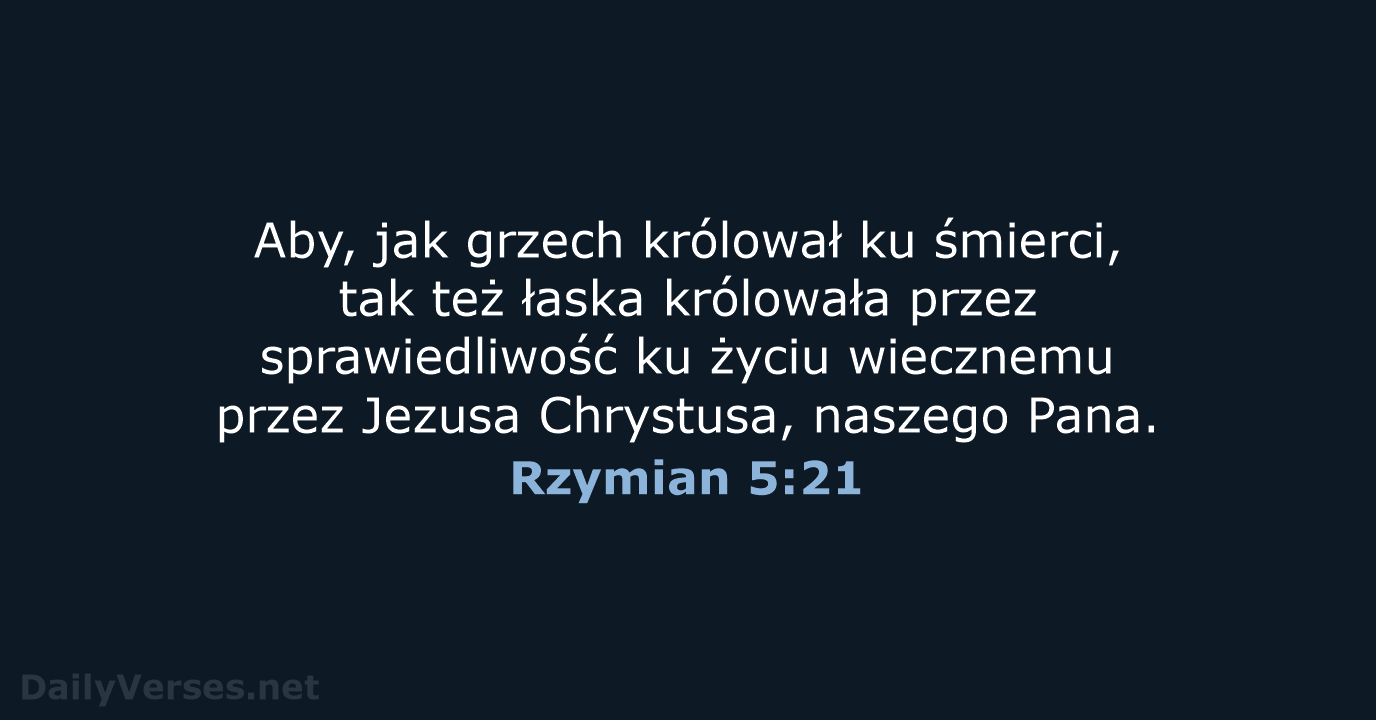 Rzymian 5:21 - UBG