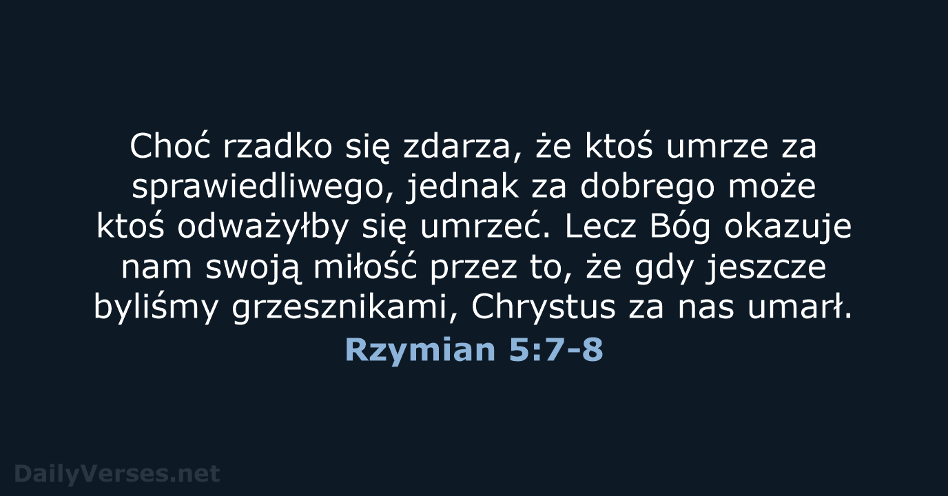 Rzymian 5:7-8 - UBG