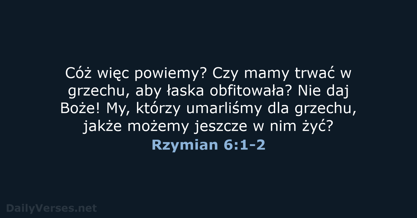 Rzymian 6:1-2 - UBG