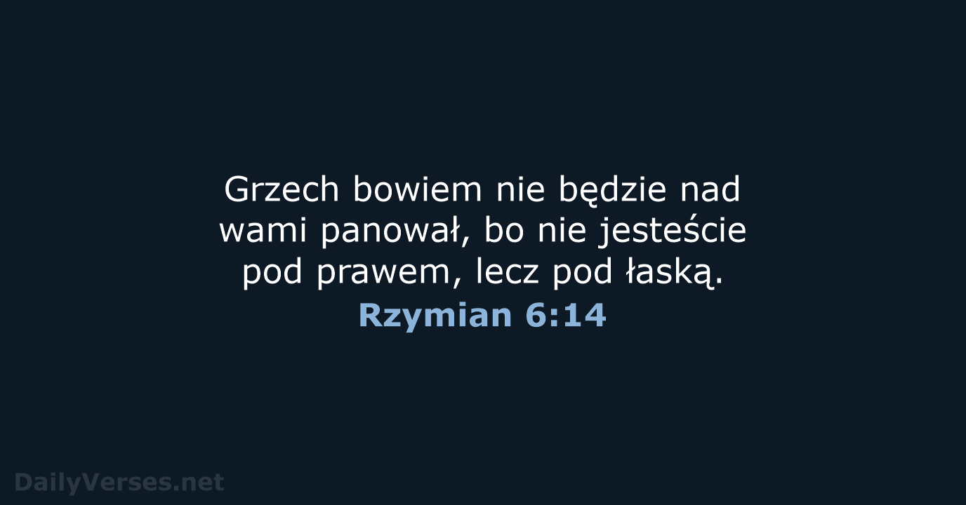 Rzymian 6:14 - UBG