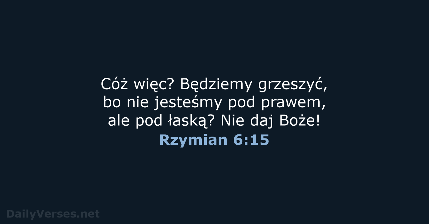 Rzymian 6:15 - UBG