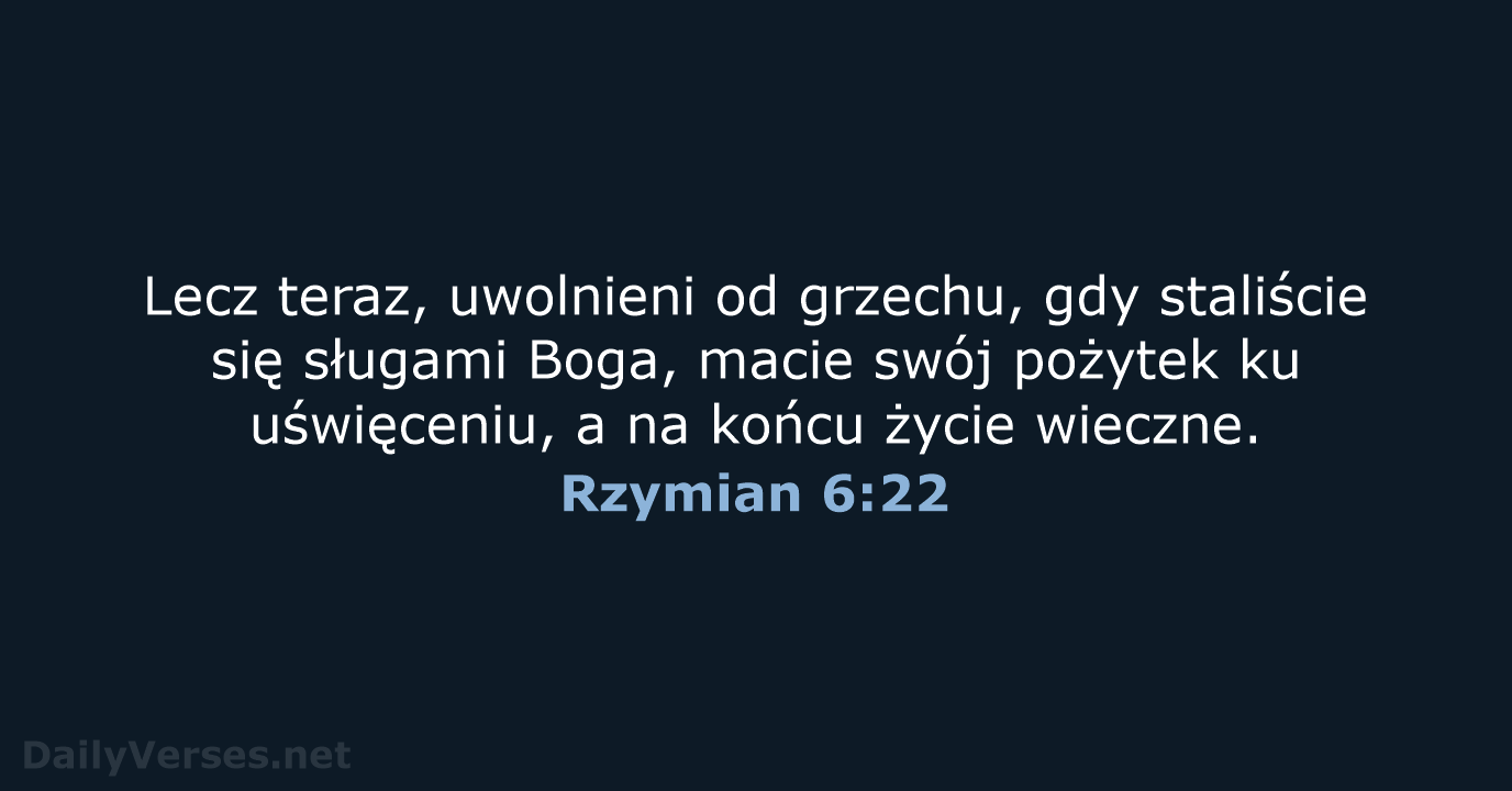 Rzymian 6:22 - UBG