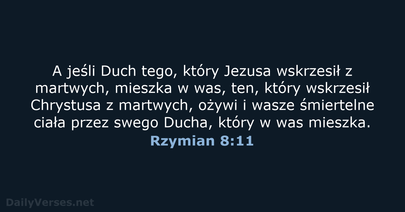 Rzymian 8:11 - UBG