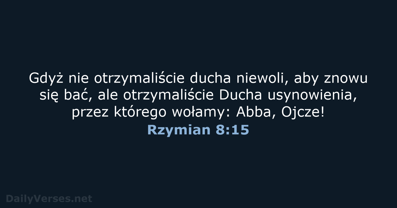 Rzymian 8:15 - UBG
