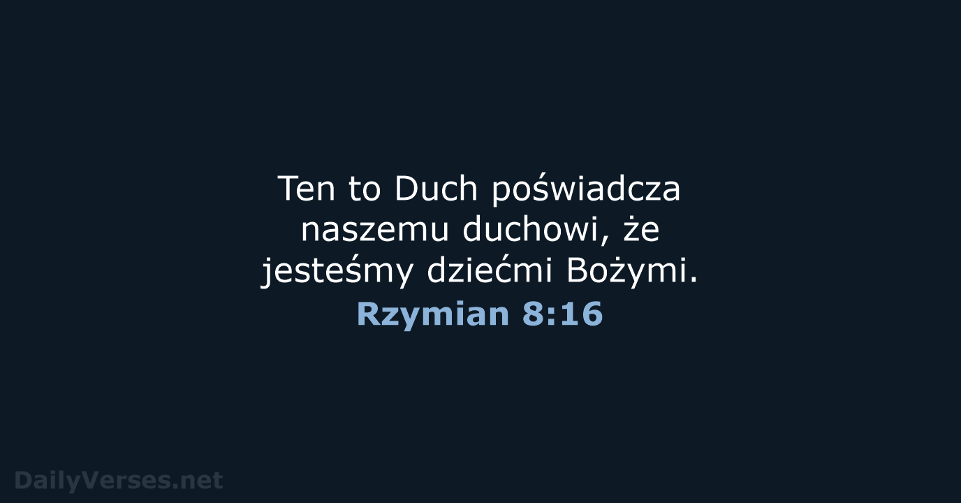 Rzymian 8:16 - UBG