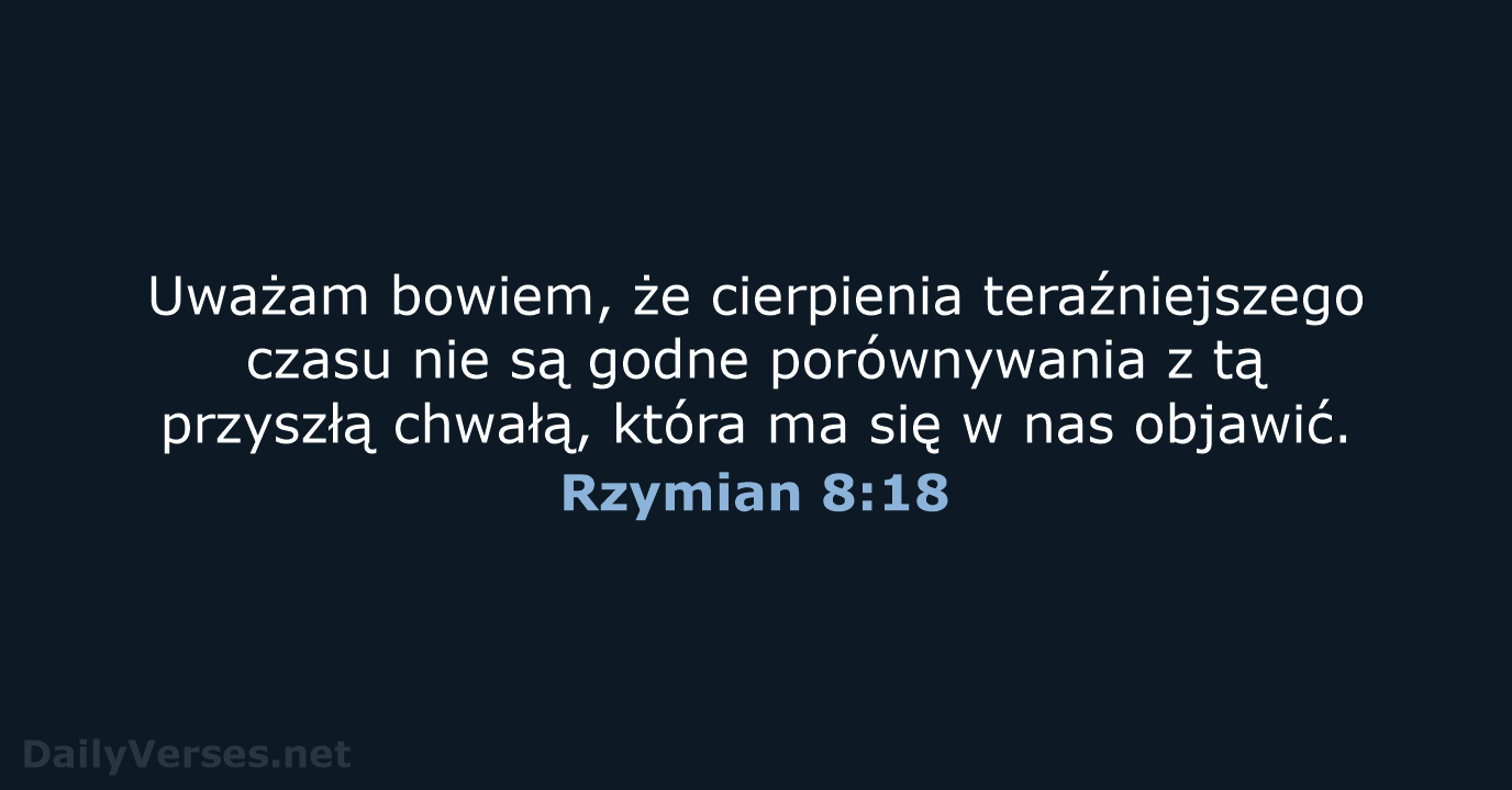Rzymian 8:18 - UBG