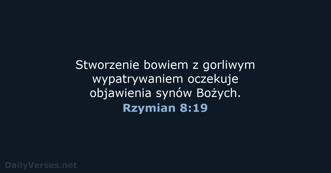 Rzymian 8:19 - UBG