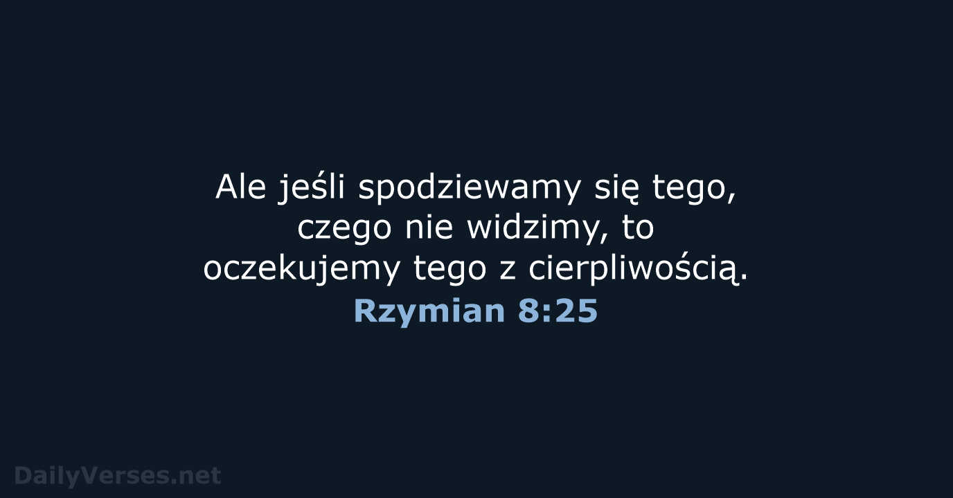 Rzymian 8:25 - UBG