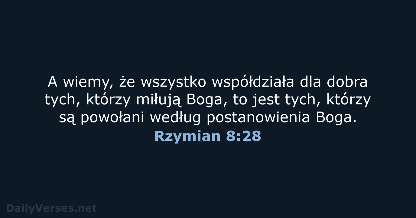 Rzymian 8:28 - UBG