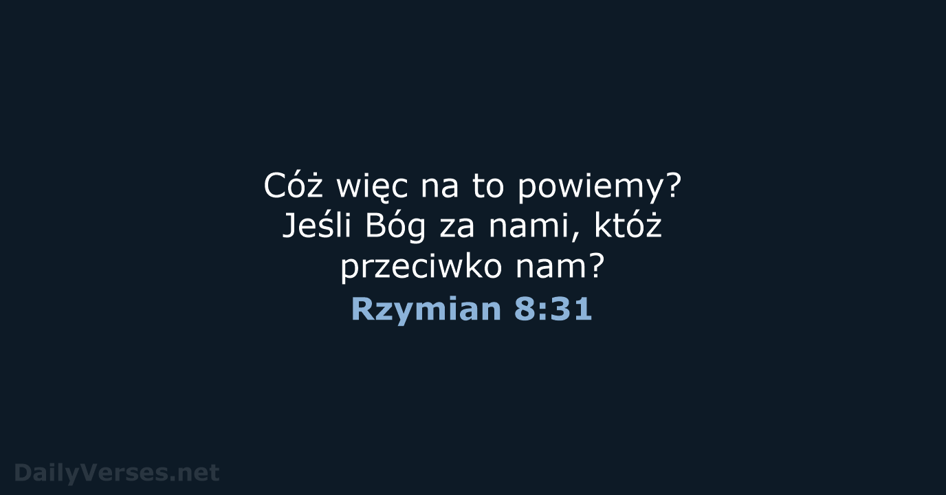 Rzymian 8:31 - UBG